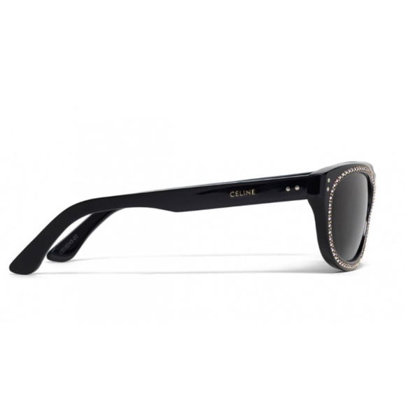 Céline - 07 Sunglasses in Acetate with Crystals and Metal - Black - Sunglasses - Picture 9 of 15